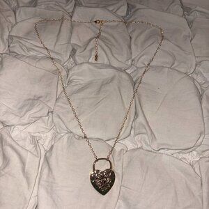 Free People Vintage Paradiso Gold Heart Charm Necklace